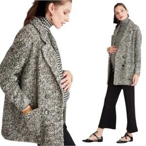 Hatch Womens  The Bristol Wool Jacket Black White Boucle Maternity Size 0 US S
